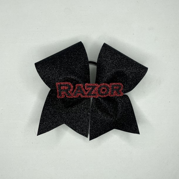 Sort 3 D Glitter Bow - RAZOR