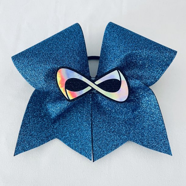 3D Nfinity -  blue glitter Bow