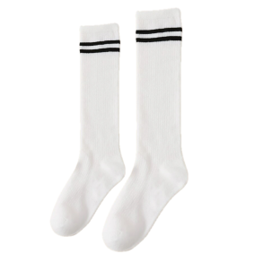 Hvide Cheer Knsokker.