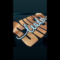 Sort t-shirts Bronze/hvid cheerleadere tryk 