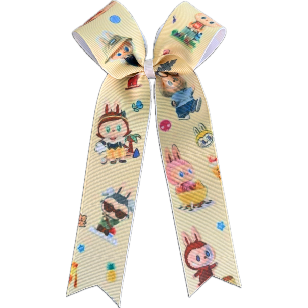Long tail bow - Labubu gul tema