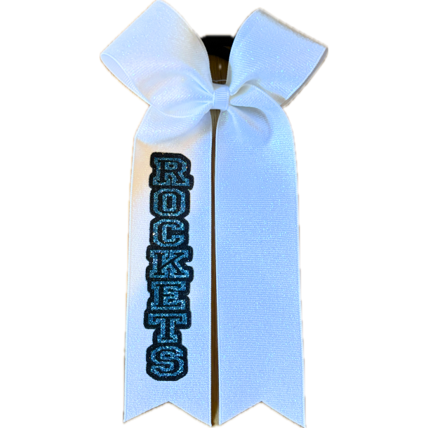 Glimmer Hvid long tail bow m/ Rockets