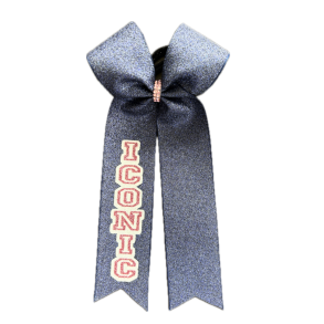 Glimmer Navy long tail bow m/ Iconic