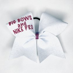 Hvid glitter bow - Nike pro