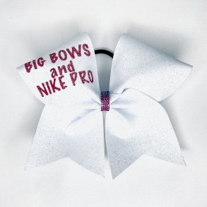 Hvid glitter bow - Nike pro