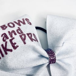 Hvid glitter bow - Nike pro