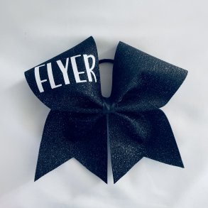 Sort glitter bow m/ FLYER