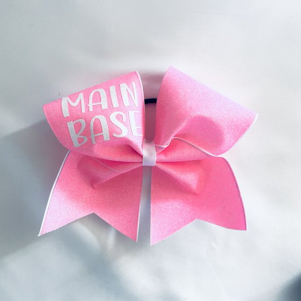 Pink glitter bow m/ Main base