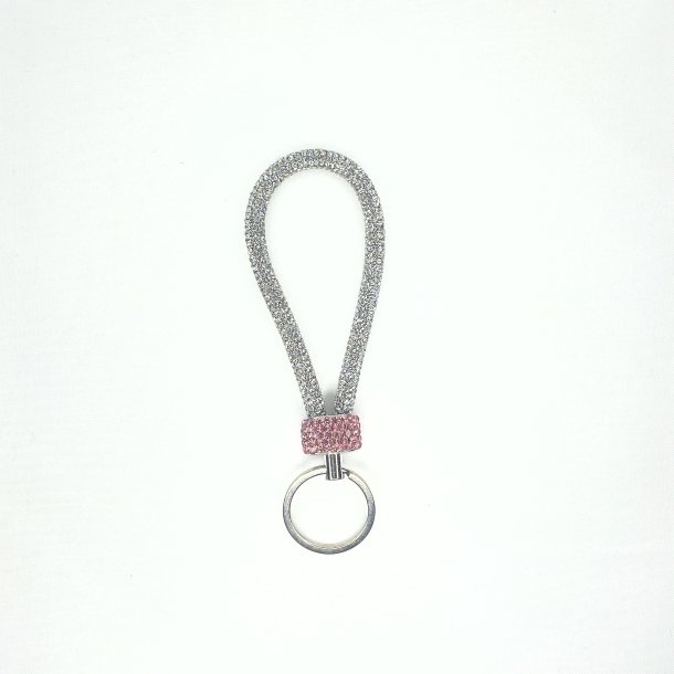 Rhinestone keyring (pink)