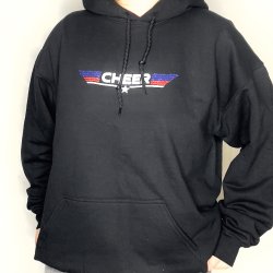 Sort Hoddie - "Topgun"