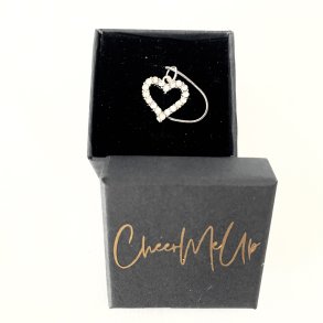 Halskde sten hjerte vedhng