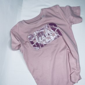 Lyserd t-shirts Fuchsia/hvid cheerleadere tryk 