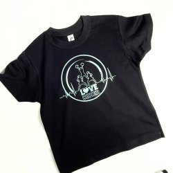 Sort t-shirts mint Love cheer tryk 