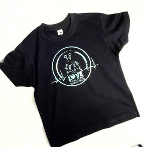 Sort t-shirts mint Love cheer tryk 