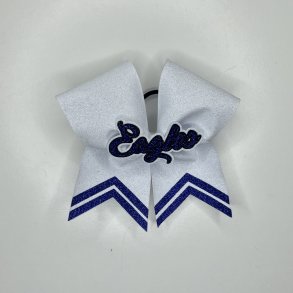 Hvid/Bl Glitter Bow Eagles