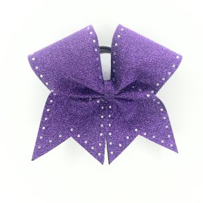 Lilla glitter bow m/ Rhinestone