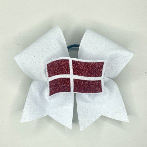 Hvid glitter bow 3D DANMARK
