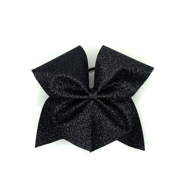 Sort glitter bow