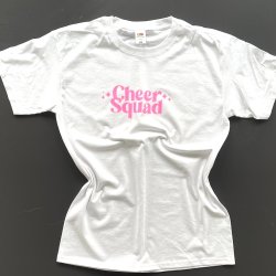 Hvid t-shirt "Cheer Squad"