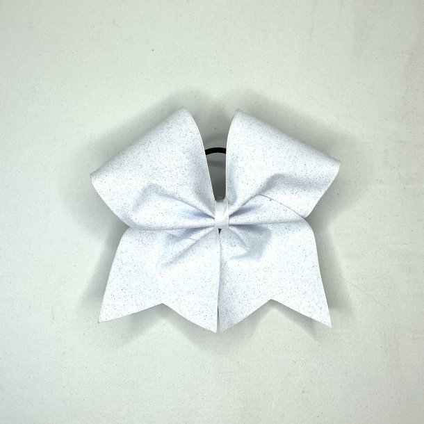 Hvid glitter bow