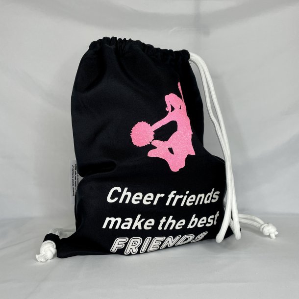 Rygsæk sort med pink cheerleader/ hvid tekst - Tasker og rygsække Cheermeup