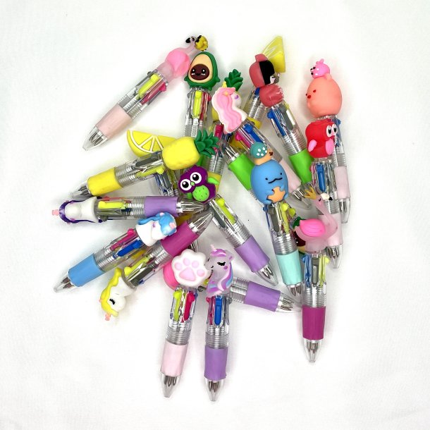 Mini Kuglepenne med 4 farver