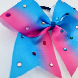 Lille Rhinestone bow - Bl/Pink