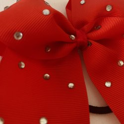 Lille Rhinestone bow - Rd