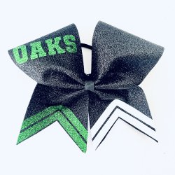 Sort glitter OAKS Bow