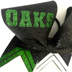 Sort glitter OAKS Bow