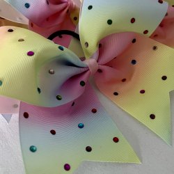 Multicolor rhinestone bow