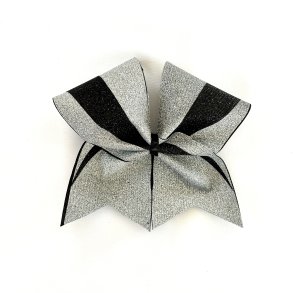 Slv glitter bow m/ sort
