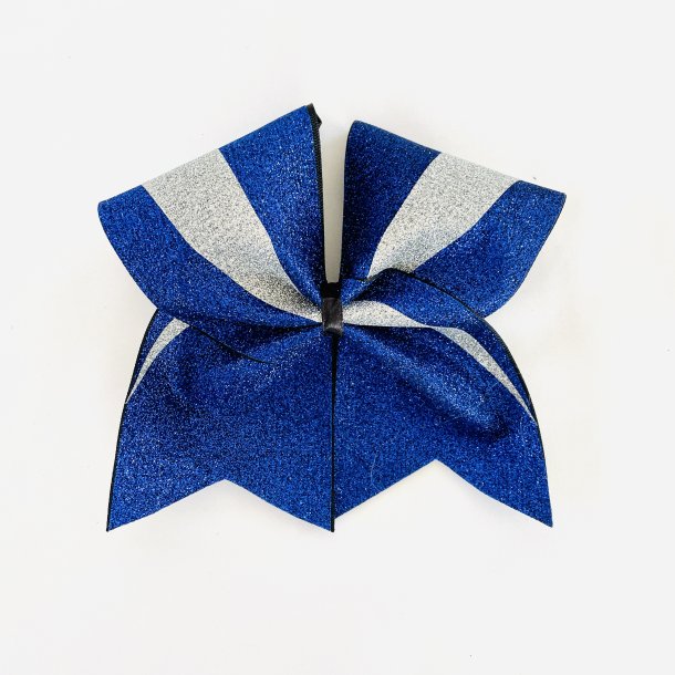 Royal blue glitter bow m/ slv