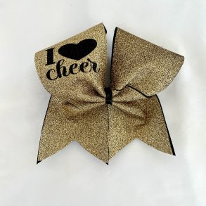 I love Cheer  guld Bow