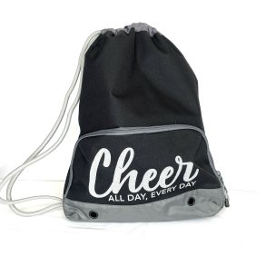  Rygsk - sort med slv tryk: all day