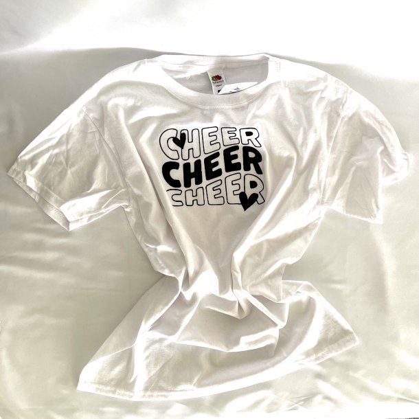 Hvid t-shirt "Cheer"