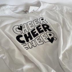 Hvid t-shirt "Cheer"