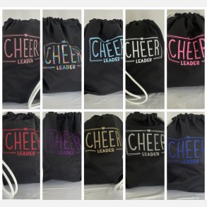 Rygsk - Sort m/ glitter tryk