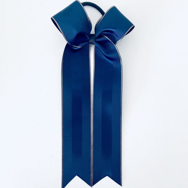 Navy blue long tail  bow