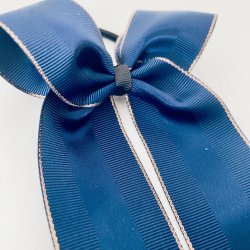 Navy blue long tail  bow