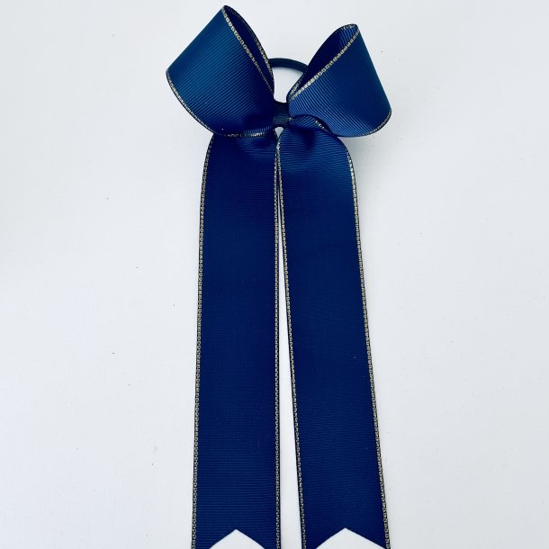 Navy blue m/ guld long tail  bow