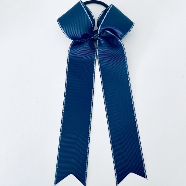 Navy blue m/ slv kant long tail  bow