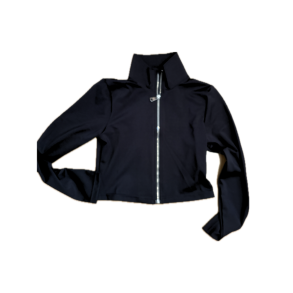 Crop Top Cheer Jakke med Rhinestone