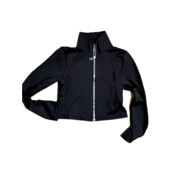 Crop Top Cheer Jakke med Rhinestone