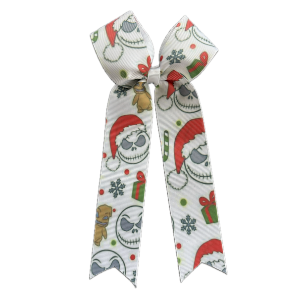 Jack Skellington Christmas  Long Tail Bow