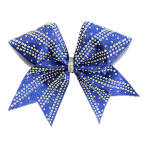 Royal Blue Rhinestone bow - Blue diamond