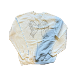 Hvid Sweatshirt m. Sten sljfe