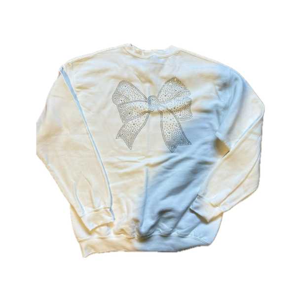 Hvid Sweatshirt m. Sten sljfe