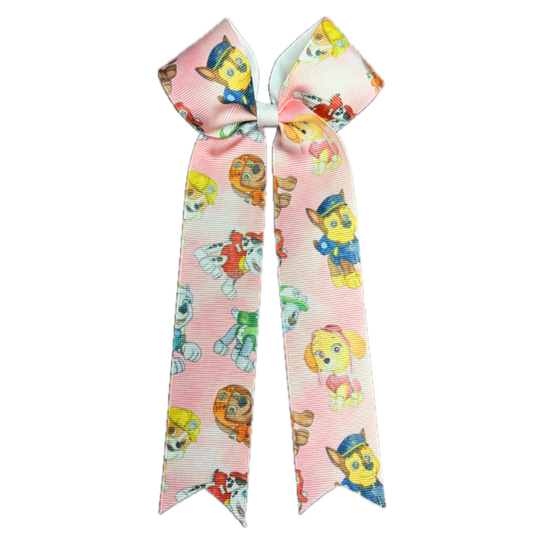 Pink Paws &amp; Play  Long Tail Bow