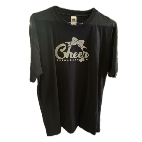 Sort T-shirt - slv glitter